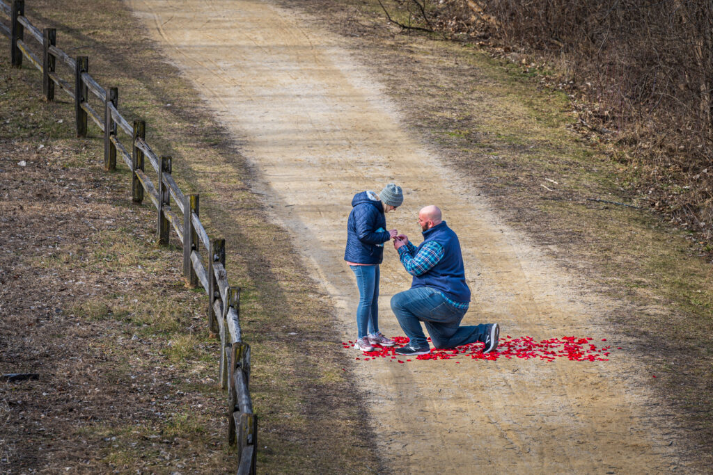 Proposal in Galena captured by Amy May Photography